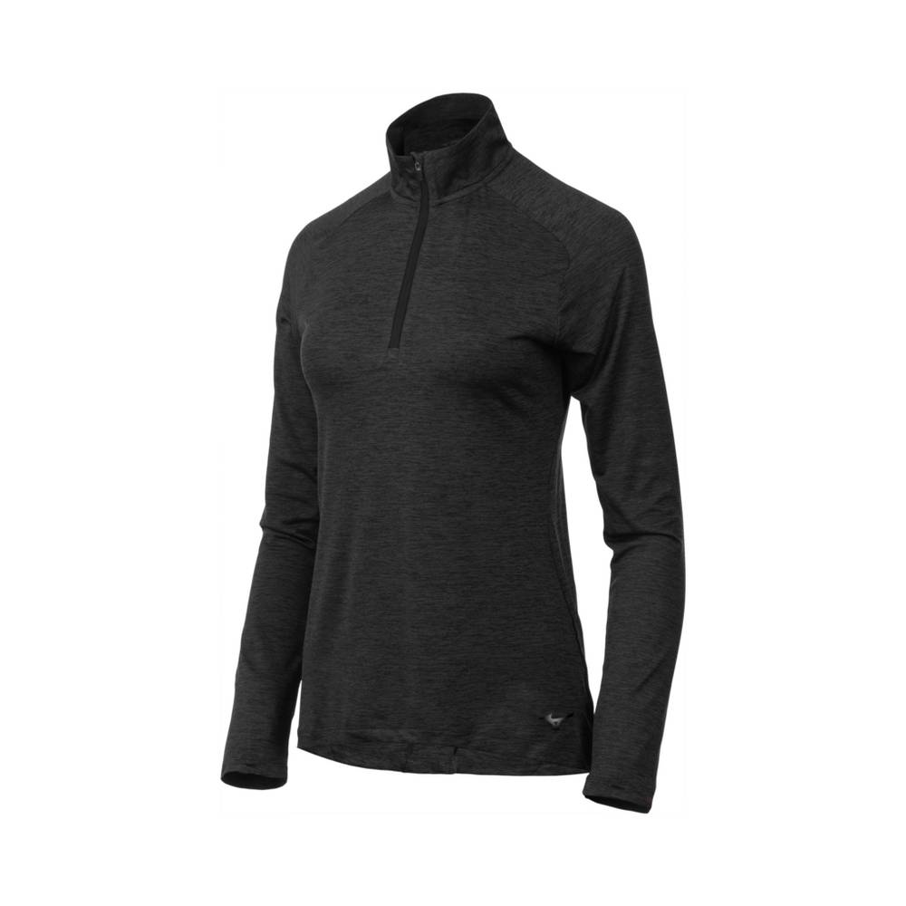 Blusa Mizuno Alpha Half Zip - Mulher - Pretas - DMXET5028